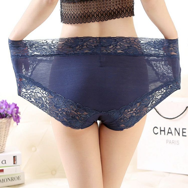 大きいサイズ レディース ストレッチ花柄レースショーツ　goldy-1487 【メール便可】