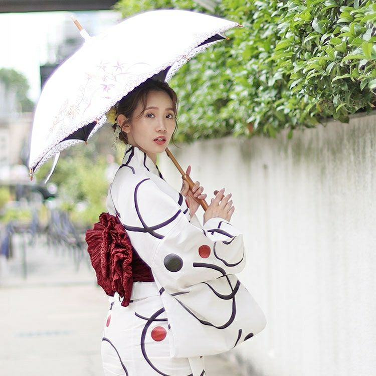 大きいサイズ レディース 【本仕立て浴衣】浴衣3点セット  大輪柄上下セパレート浴衣＆結び帯（3点）　yukata-s13s