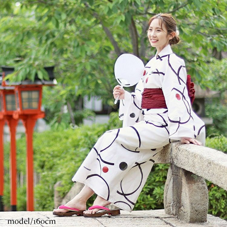 大きいサイズ レディース 【本仕立て浴衣】浴衣3点セット  大輪柄上下セパレート浴衣＆結び帯（3点）　yukata-s13s