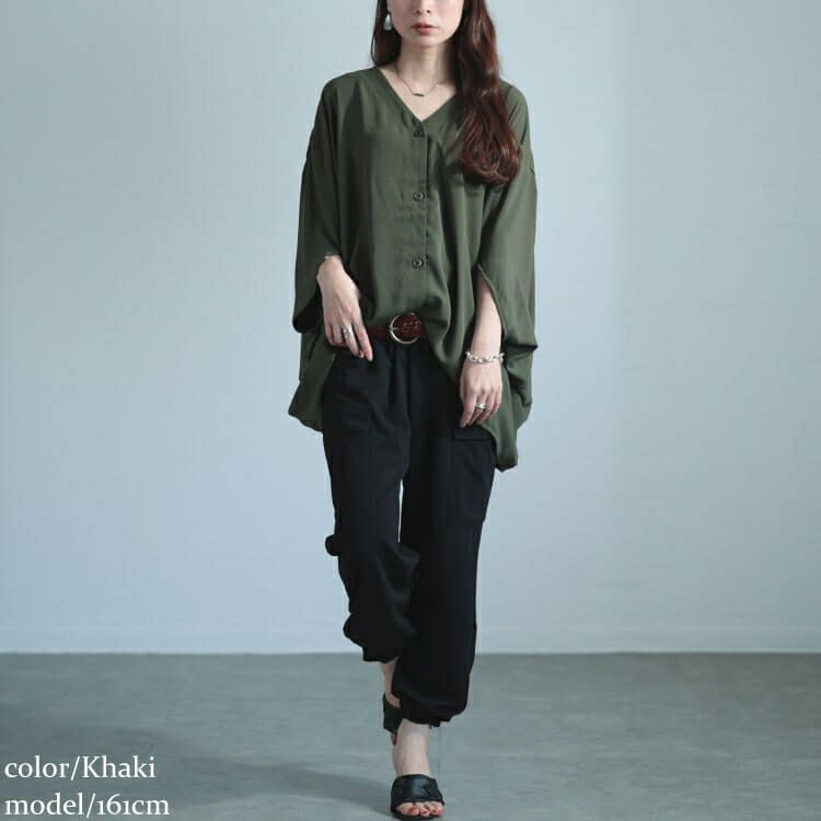 大きいサイズ レディース 変形ワイドドルマンプルオーバー　fem-484 【メール便可】