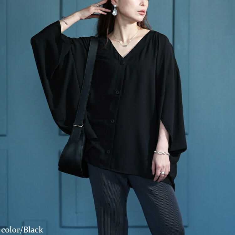 大きいサイズ レディース 変形ワイドドルマンプルオーバー　fem-484 【メール便可】