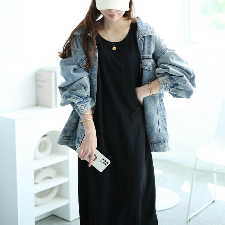 大きいサイズ レディース 接触冷感＆UVカット＆吸湿速乾タックスリーブワンピース　map-30