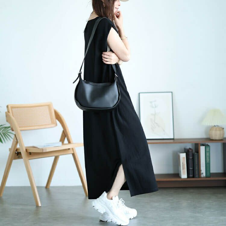 大きいサイズ レディース 接触冷感＆UVカット＆吸湿速乾タックスリーブワンピース　map-30