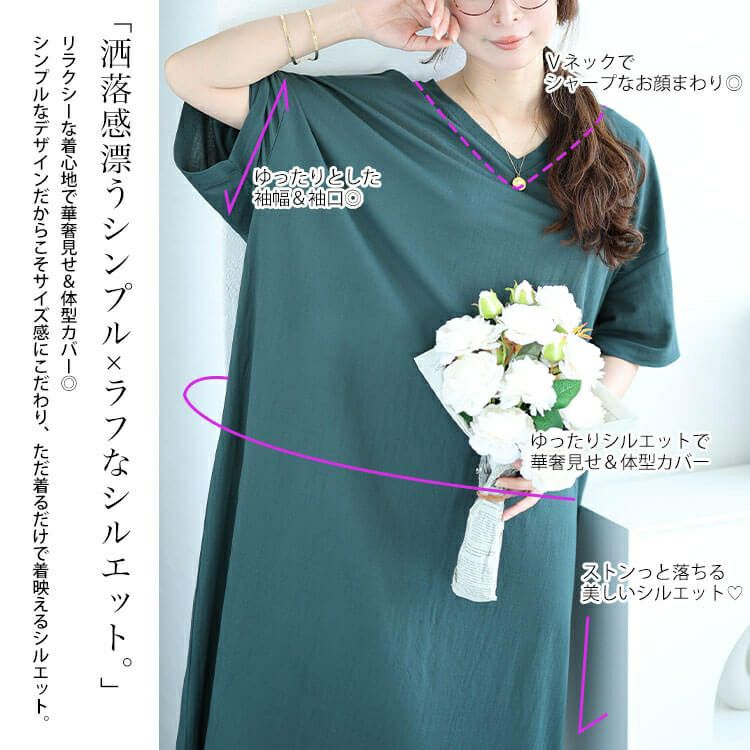 大きいサイズ レディース 接触冷感＆UVカット＆吸湿速乾サイドファスナーワンピース　map-28