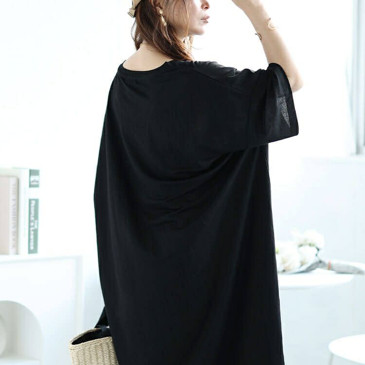 大きいサイズ レディース 接触冷感＆UVカット＆吸湿速乾サイドファスナーワンピース　map-28