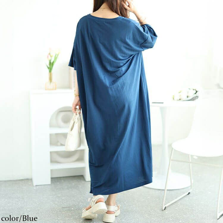 大きいサイズ レディース 接触冷感＆UVカット＆吸湿速乾サイドファスナーワンピース　map-28