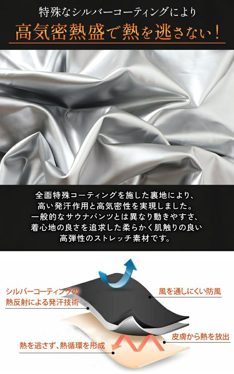 大きいサイズ レディース 発汗サウナダイエットパンツ　goldy-1492 【メール便可】