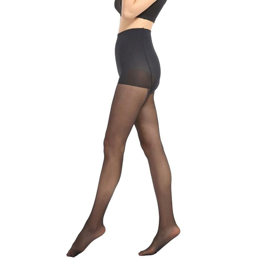 大きいサイズ レディース 新技術！伝線しにくいストッキング  LL-4L  引っかかり防止　goldy-1528 【メール便可】 ブラック