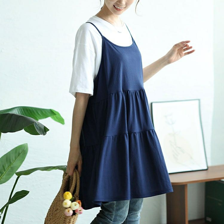 大きいサイズ レディース ティアードキャミソールチュニック　cast-5546009 【メール便可】