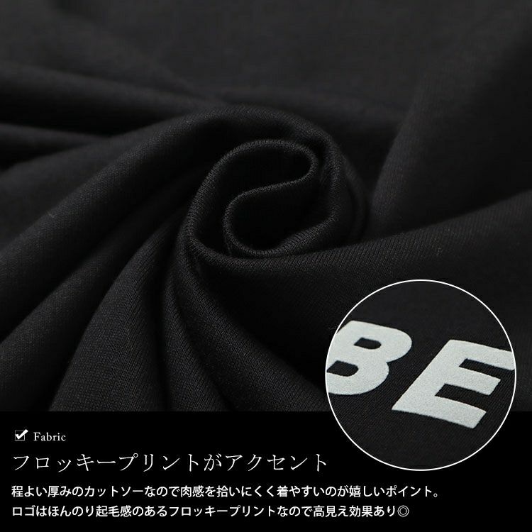 大きいサイズ レディース フロッキープリントロゴTシャツ　fem-505 【メール便可】