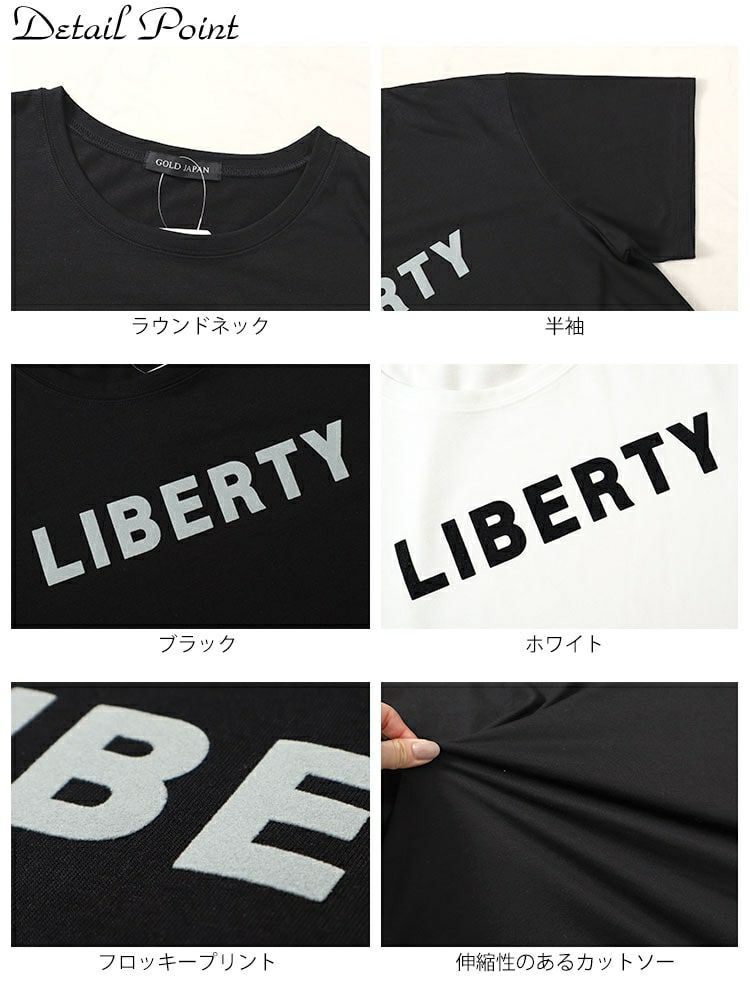 大きいサイズ レディース フロッキープリントロゴTシャツ　fem-505 【メール便可】