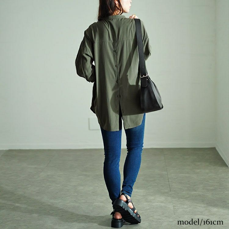 大きいサイズ レディース 前後ボタンスキッパーシャツ　fem-508 【メール便可】