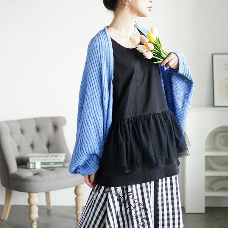 大きいサイズ レディース ウエストチュールタンクトップ　maru-30059 【メール便可】