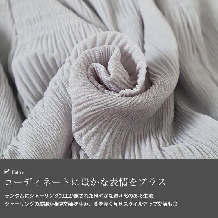 大きいサイズ レディース ランダムシャーリング裾レーススカート　sfe-0010