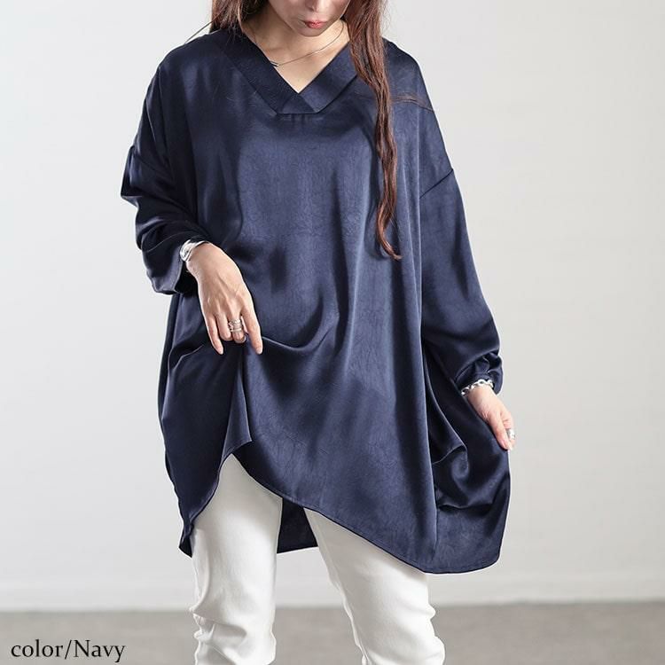 イベントセール】 大きいサイズ レディース Vネックサイドタック