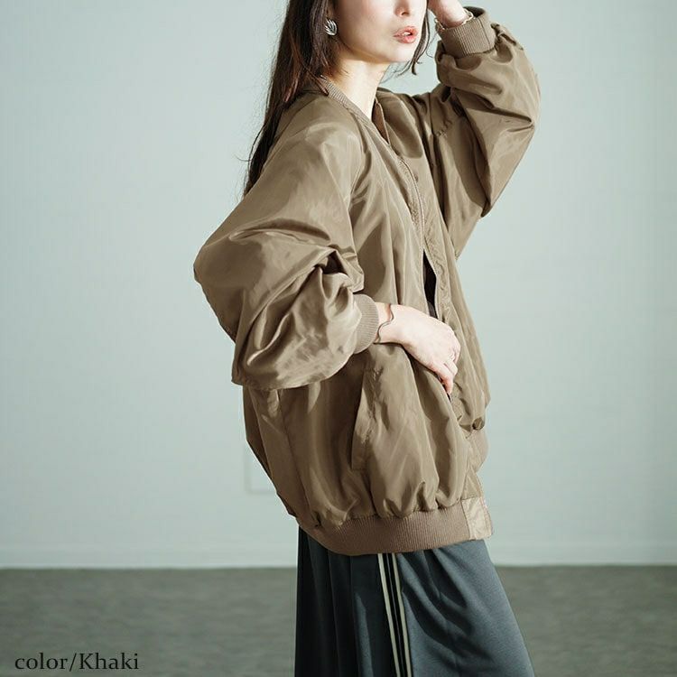 大きいサイズ レディース オーバーサイズMA-1ジャケット sada-6916