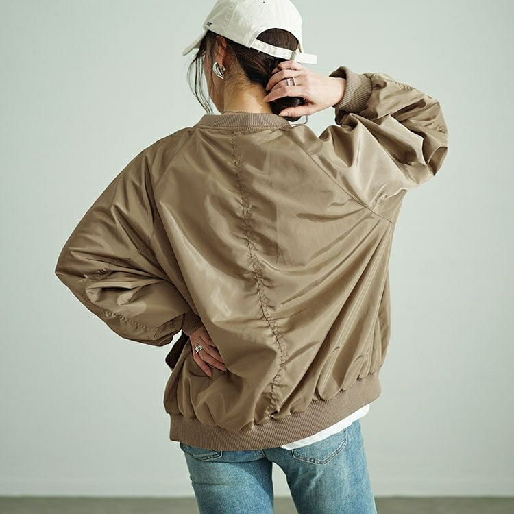 大きいサイズ レディース オーバーサイズMA-1ジャケット sada-6916