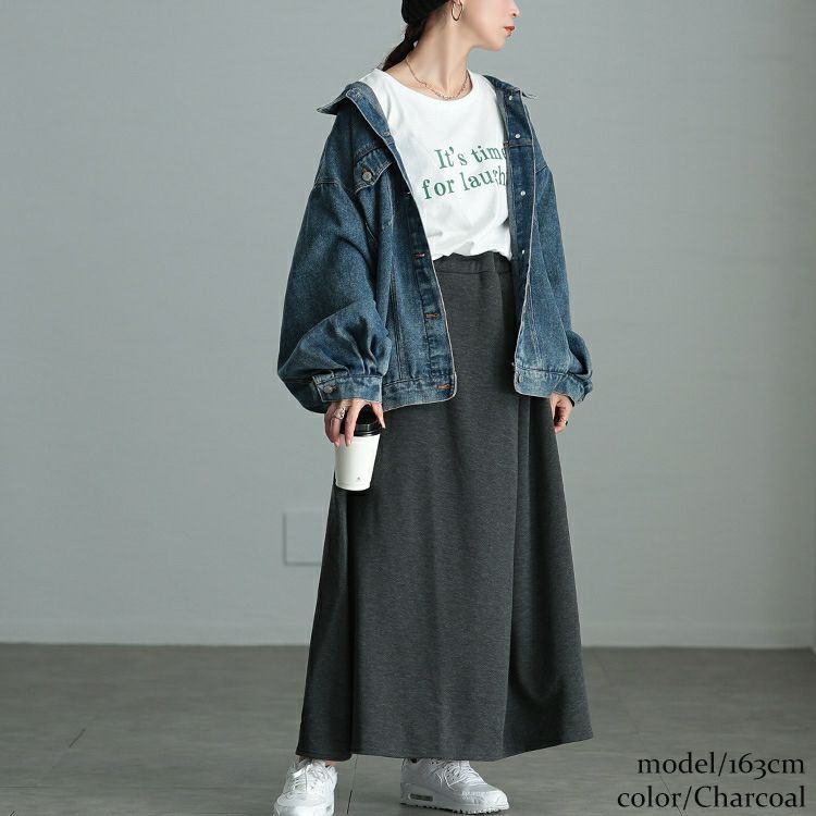 大きいサイズ レディース 裏シャギーロングフレアスカート sw-0657