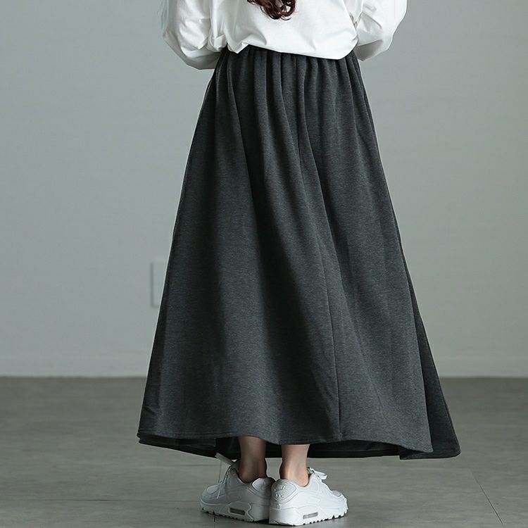 大きいサイズ レディース 裏シャギーロングフレアスカート sw-0657