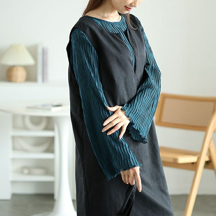 大きいサイズ レディース 深キーネックジャンパースカート　fem-532 【メール便可】