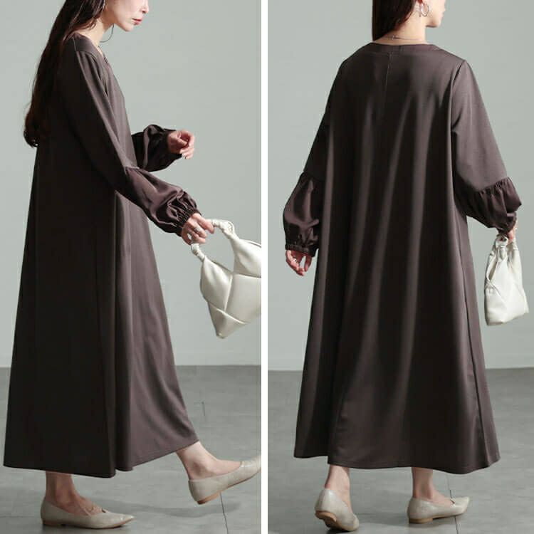 大きいサイズ レディース ヴィラーゴスリーブワンピース　fem-531