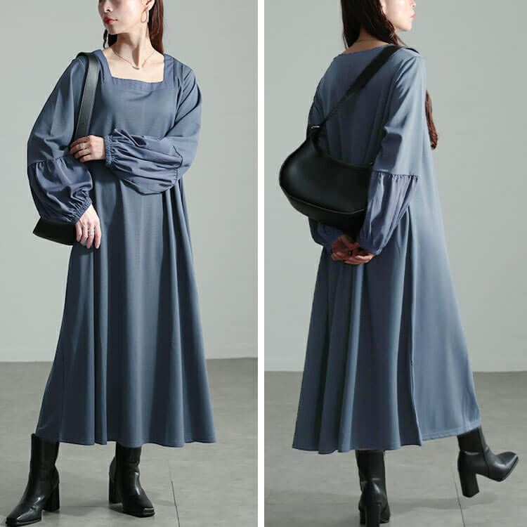 大きいサイズ レディース ヴィラーゴスリーブワンピース　fem-531