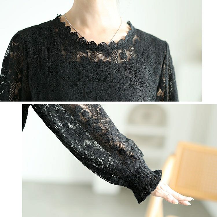 大きいサイズ レディース キャンディースリーブ総レーストップス　goldy-1607 【メール便可】