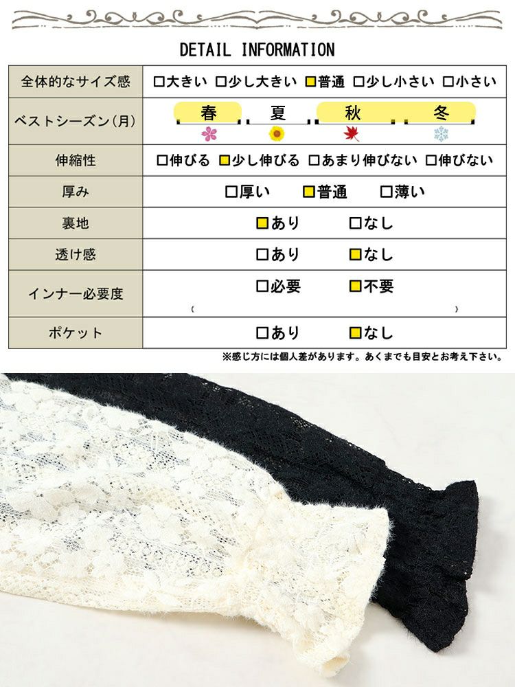 大きいサイズ レディース キャンディースリーブ総レーストップス　goldy-1607 【メール便可】