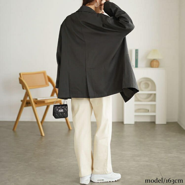 大きいサイズ レディース オーバーサイズテーラードジャケット　fem-534