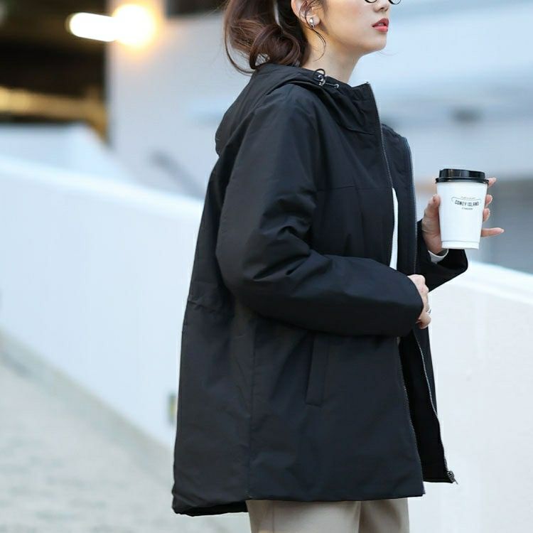 大きいサイズ レディース 中綿マウンテンパーカー　mnfk-548506