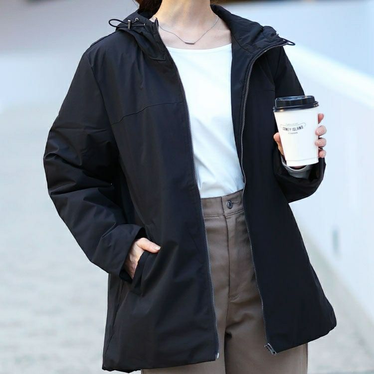 大きいサイズ レディース 中綿マウンテンパーカー　mnfk-548506