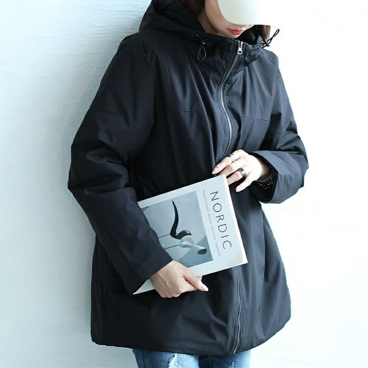 大きいサイズ レディース 中綿マウンテンパーカー　mnfk-548506