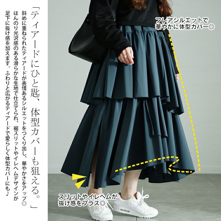 大きいサイズ レディース アシメティアードドッキングワンピース　nw-24033