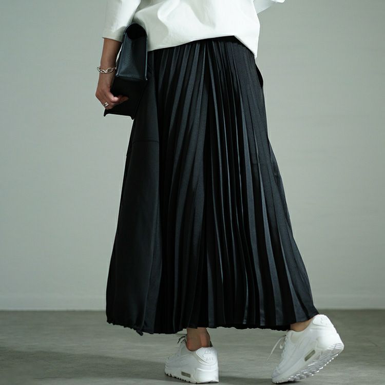 大きいサイズ レディース プリーツ切り替えバルーンスカート　nw-24031