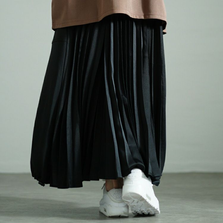 大きいサイズ レディース プリーツ切り替えバルーンスカート　nw-24031