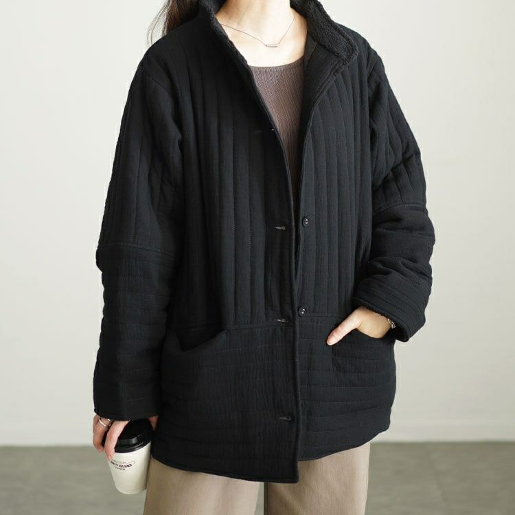 大きいサイズ レディース 軽量ガーゼキルティング中綿ジャケット　nw-24043