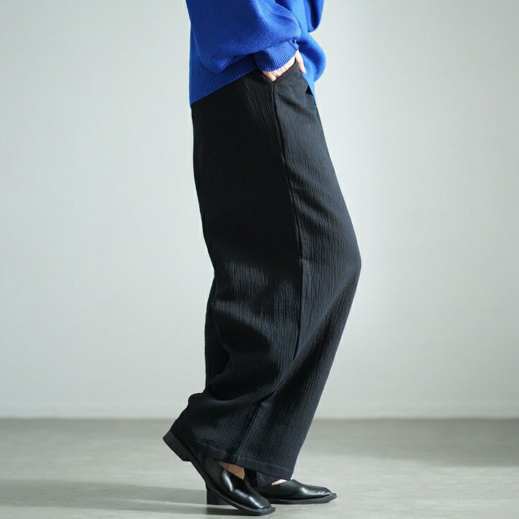 大きいサイズ レディース 発熱裏起毛フクレジャガードワイドパンツ　sw-0693