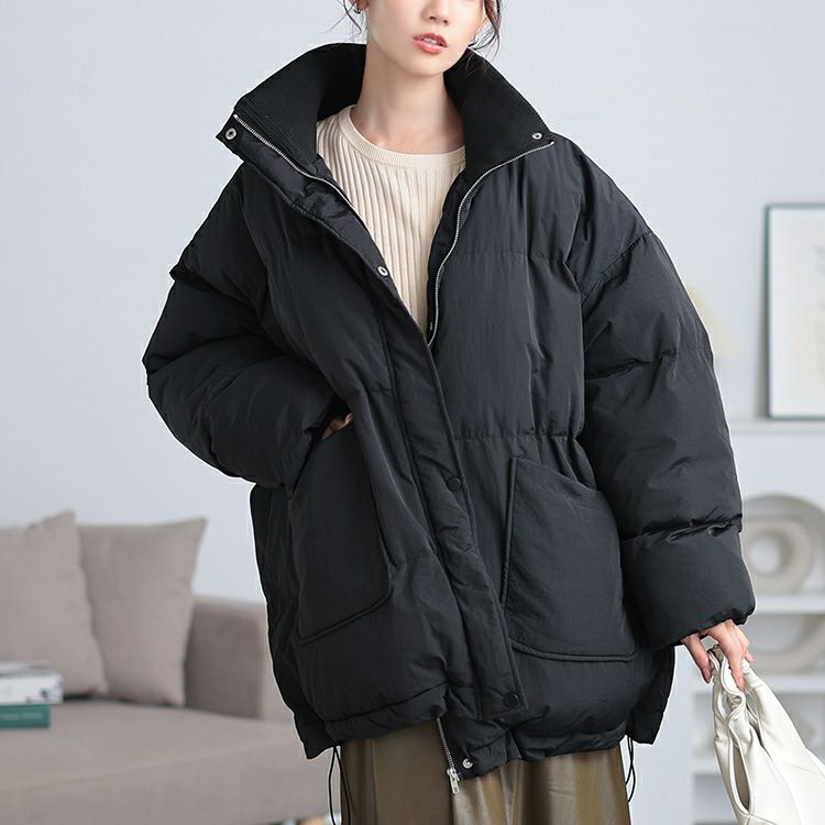 大きいサイズ レディース スタンドリブ中綿モンスタージャケット　maru-30070