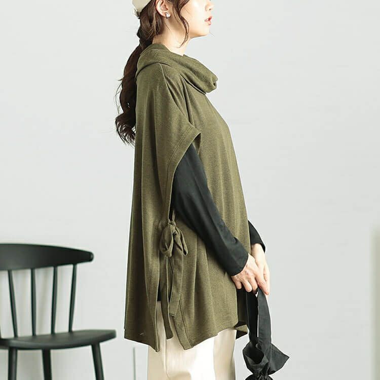 大きいサイズ レディース オフタートルベスト＆インナー2点セット　cast-5548001