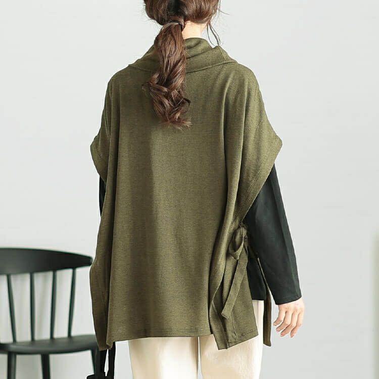 大きいサイズ レディース オフタートルベスト＆インナー2点セット　cast-5548001