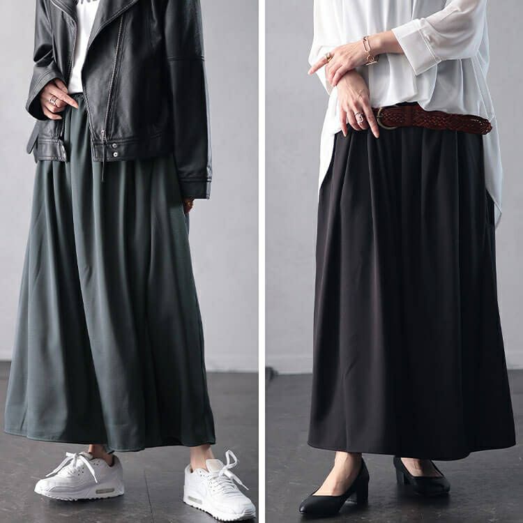 大きいサイズ レディース ラップギャザースカーチョ　nw-24041