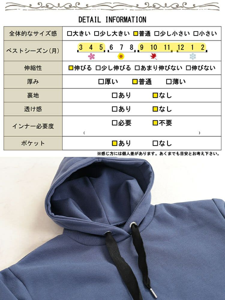 大きいサイズ レディース 裏起毛サイドスリットフード付きワンピース　plan-460017