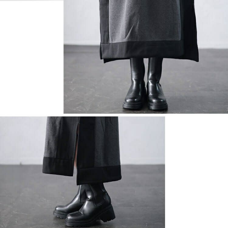 大きいサイズ レディース 裏起毛配色パーカーワンピース　plan-460014