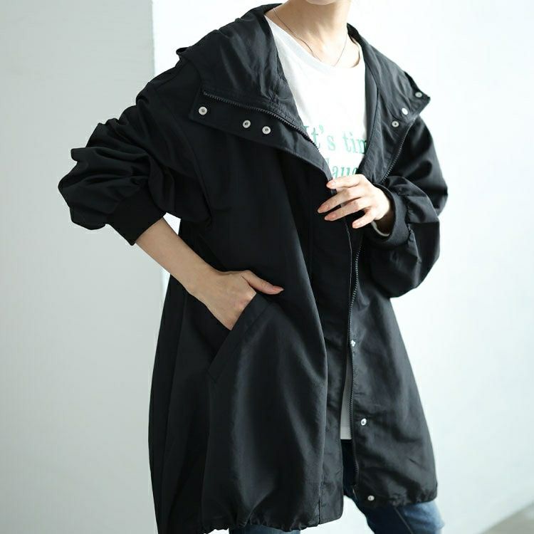 大きいサイズ レディース ナイロンモンスターパーカーコート　tog-1018