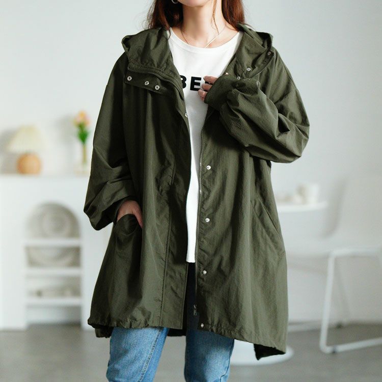 大きいサイズ レディース ナイロンモンスターパーカーコート　tog-1018