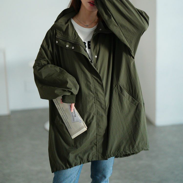 大きいサイズ レディース ナイロンモンスターパーカーコート　tog-1018