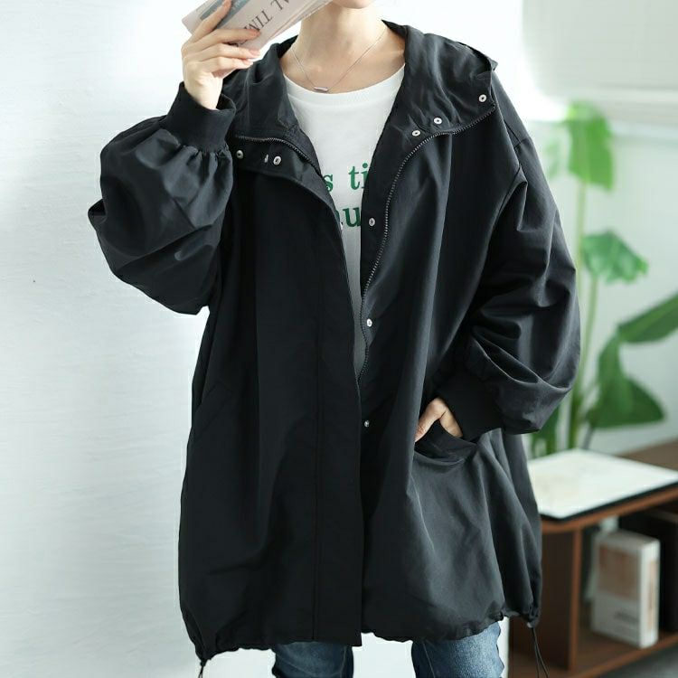 大きいサイズ レディース ナイロンモンスターパーカーコート　tog-1018