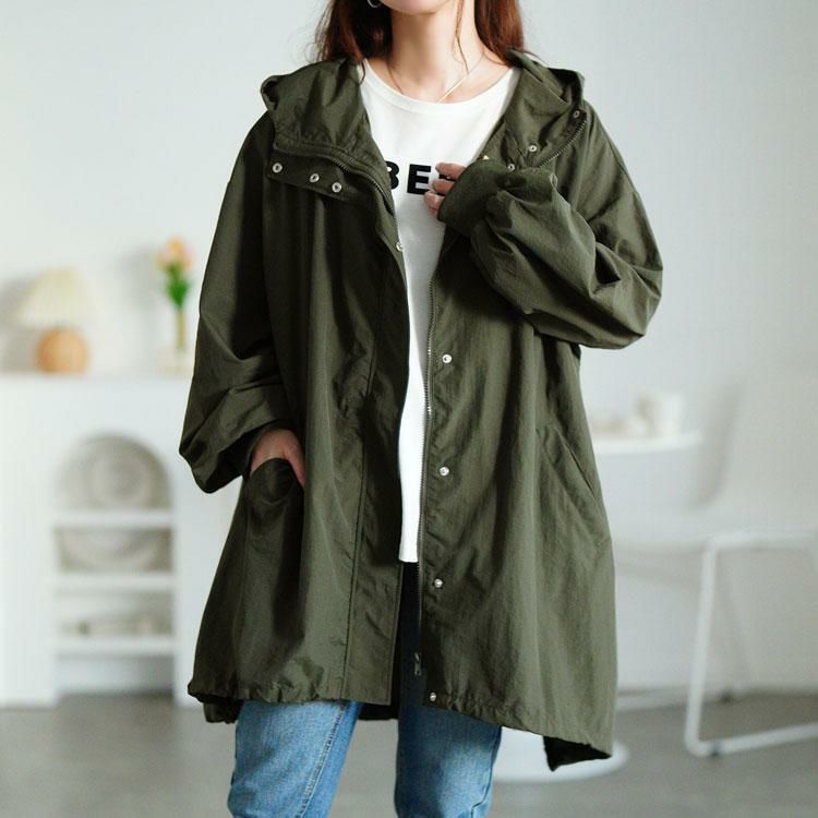 大きいサイズ レディース ナイロンモンスターパーカーコート tog-1018