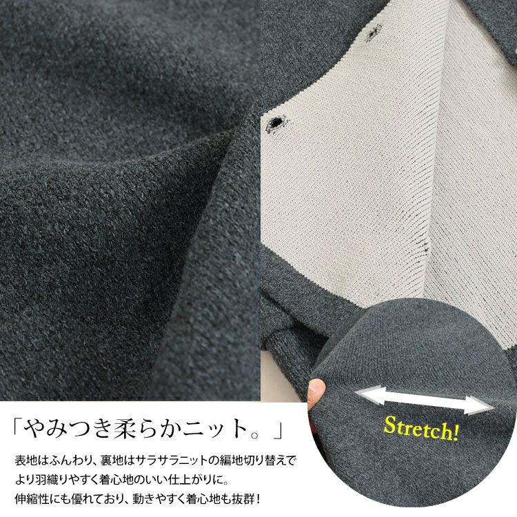 大きいサイズ レディース ノーカラーニットカーディガン　cpdai-640582