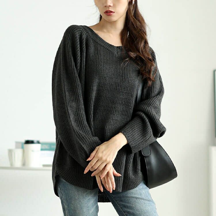 大きいサイズ レディース 前後2wayラメリブニット　cpdai-640617